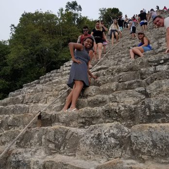 Zona Arqueológica de Cobá - The Queen making the trek up the pyramid - Landmarks & Historical Buildings Near Me - Cobá, ROO