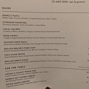 25 Lusk Private Events - Mains menu. Mon dinner 2019-11-04 - Venues & Event Spaces Near Me - San Francisco, California