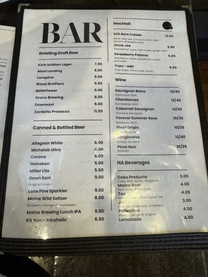 Menu photo 1 N To Tail Portland, ME Menu photo 1 N To Tail Portland, ME