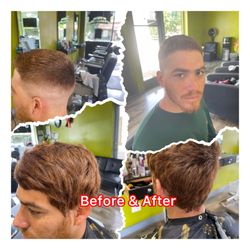 Haircut before & after