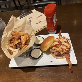 Stockyard Burgers & Bones - The Dirty South burger, good for the Belly - American Near Me - Atlanta, Georgia Stockyard Burgers & Bones - The Dirty South burger, good for the Belly - American Near Me - Atlanta, Georgia