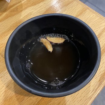 Daori BBQ - Ginger Cinnamon Tea at the end of meal - Korean Near Me - Flushing, New York