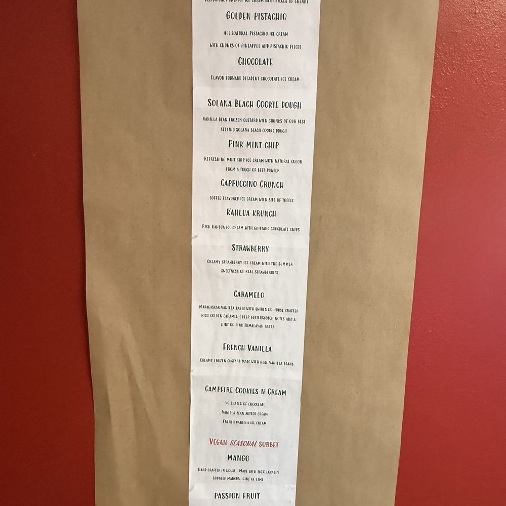Solana Sumptuous Cookies - Ice Cream Menu 12/2025 - Bakeries Near Me - Solana Beach, California Solana Sumptuous Cookies - Ice Cream Menu 12/2025 - Bakeries Near Me - Solana Beach, California
