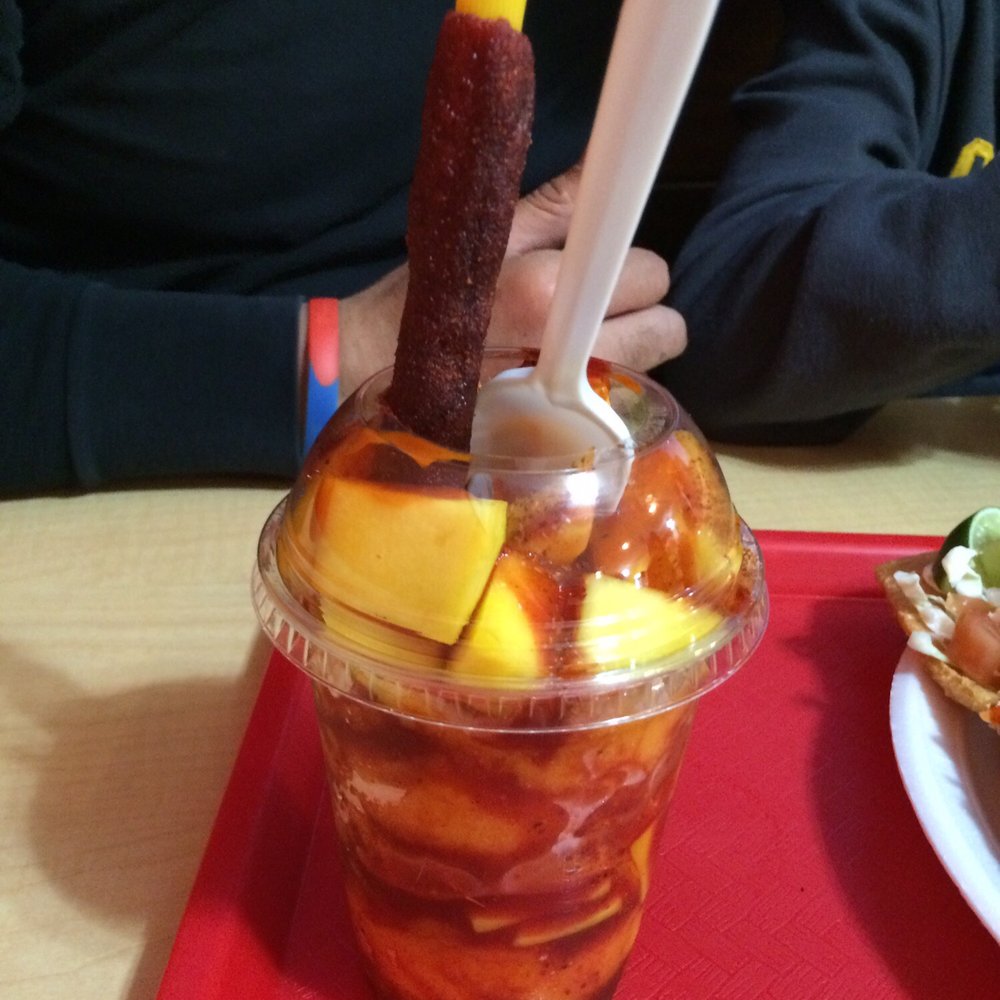 Dandy's Ice Cream - Medium size Mangonada consists of fresh mango chunks, Chamoy Sauce, Chili flavoring - Ice Cream & Frozen Yogurt Near Me - North Highlands, California