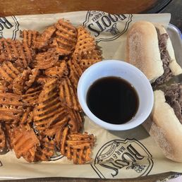 French dip w/ sweet potato fries French dip w/ sweet potato fries