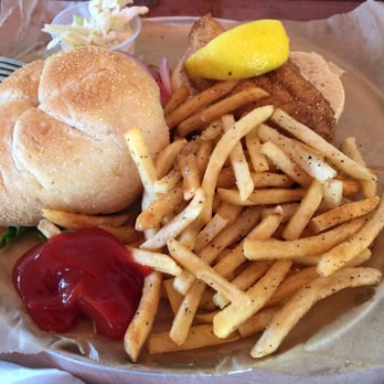 Shagger Jacks - Fried flounder sandwich. - New American Near Me - Oak Island, North Carolina