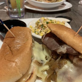 Dockside Waterfront Grill - French dip and corn. The corn had a little kick! - Seafood Near Me - Venice, Florida Dockside Waterfront Grill - French dip and corn. The corn had a little kick! - Seafood Near Me - Venice, Florida