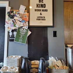 Perkatory Coffee Roasters - Sugar, straws, etc. station
