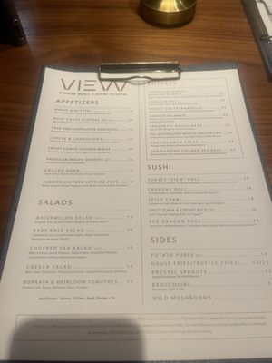 Menu photo 8 VIEW Restaurant & Lounge Newport Beach, CA