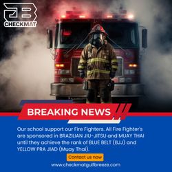 Gulf Breeze Brazilian Jiu Jitsu - Fire Fighters are sponsored.