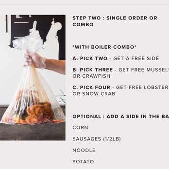 Cap't Loui - Website says you can get free muscles or crawfish with the pick three. Restaurant only let me choose between clams & mussels. - Cajun/Creole Near Me - Stoneham, Massachusetts