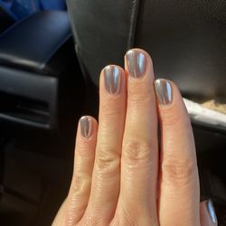 Fusion Nail Spa - I asked for shiny silver nails, the types that reflect my face.