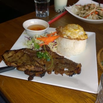 Papaya - Grilled Lemongrass Pork Chops & Fried Egg.  My brother's brunch pick! - Vietnamese Near Me - Renton, Washington