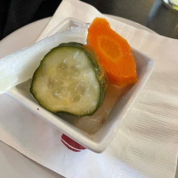 Oyo - Complimentary pickled cucumbers carrots and onions - Latin American Near Me - Pleasanton, California Oyo - Complimentary pickled cucumbers carrots and onions - Latin American Near Me - Pleasanton, California