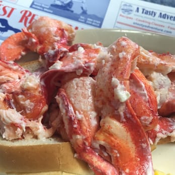 Eagles Nest Restaurant - Lobster overflowing from the roll - Seafood Near Me - Brewer, Maine