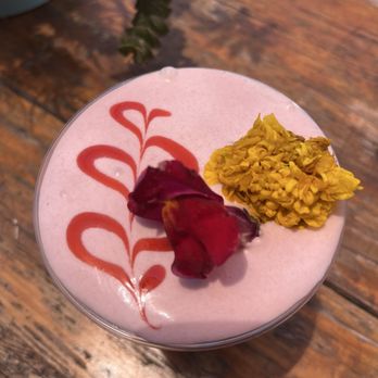 Hola Adios Coffeeshop - Iced vanilla latte with strawberry cold foam! - Coffee & Tea Near Me - Tustin, California Hola Adios Coffeeshop - Iced vanilla latte with strawberry cold foam! - Coffee & Tea Near Me - Tustin, California
