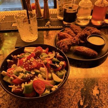 Xperience - Greak salad and lemon pepper wings - Cocktail Bars Near Me - Woodbridge, New Jersey Xperience - Greak salad and lemon pepper wings - Cocktail Bars Near Me - Woodbridge, New Jersey