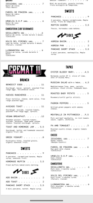 Menu photo 6 Cremat 11 Barcelona, B Menu photo 6 Cremat 11 Barcelona, B