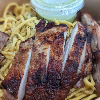 Saiga Vietnamese Eatery - Garlic Noodles with BBQ Chicken - Vietnamese Near Me - Irvine, California
