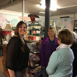 A Little Bazaar - Shop owner Theresa with her adoring fans of the shop.
