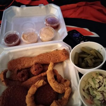 Sam's Southern Eatery - #33 pieces of fish, 2 crab cakes and 3 jumbo shrimp - Salad Near Me - Jeffersonville, Indiana Sam's Southern Eatery - #33 pieces of fish, 2 crab cakes and 3 jumbo shrimp - Salad Near Me - Jeffersonville, Indiana