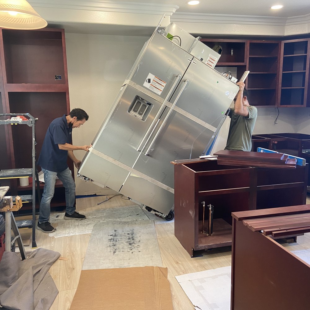 Peerless Group - Still not sure how they were able to move the fridge but they did and were very careful, making sure they didn't hit any cabinets or walls. - Appliances & Repair Near Me Peerless Group - Still not sure how they were able to move the fridge but they did and were very careful, making sure they didn't hit any cabinets or walls. - Appliances & Repair Near Me