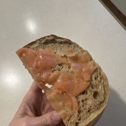 This is the bagel with only the top removed. Tastes great, but this is not 20 dollars worth. This is the bagel with only the top removed. Tastes great, but this is not 20 dollars worth.