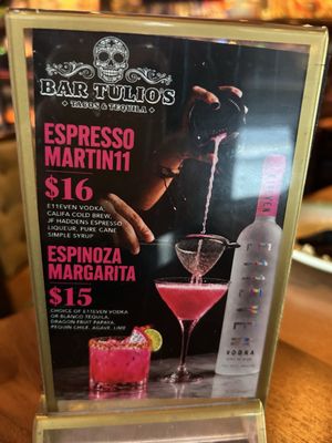 Menu photo 1 Bar Tulio's Miami, FL