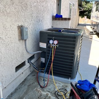 Fresh Air AC and Heating - Nice clean set up with new condenser pad - Heating & Air Conditioning/HVAC Near Me