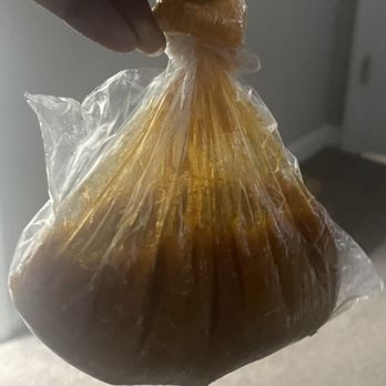 Birrieria Landeros - This is sauce for the Birria de Borrego. Next time place sauce in a container and wrap that in plastic. - Mexican Near Me - Duluth, Georgia