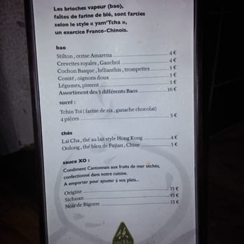 Yam'Tcha - The full menu - Tea Rooms Near Me - Paris, 75