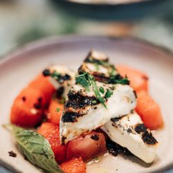 Krasi - Halloumi (grilled halloumi, watermelon, basil, dried kalamata, fig balsamic)