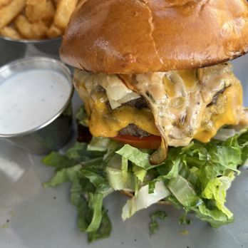 Brickmans Restaurant & Bar - Dirty Double Burger + Fries - Breakfast & Brunch Near Me - San Marcos, California