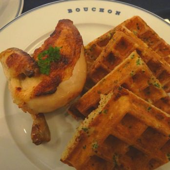 Bouchon - Bouchon's famous Roast Chicken and Bacon & Chive Waffles. - French Near Me - Las Vegas, Nevada Bouchon - Bouchon's famous Roast Chicken and Bacon & Chive Waffles. - French Near Me - Las Vegas, Nevada