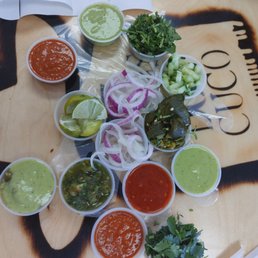 Self serve salsas and add-ons! Self serve salsas and add-ons!