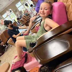 Tips & Toes Nail Salon - My daughter about to be pampered