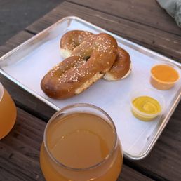 2 piece philly pretzel & a cider 2 piece philly pretzel & a cider