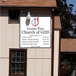 Grants Pass Church Of God - Side of Church seen from Hyw.