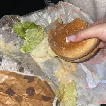 LOTTERIA Fullerton - Shrimp burger falling apart - Burgers Near Me - Fullerton, California