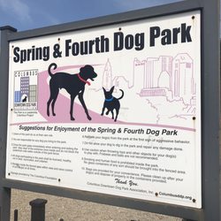 Spring & Fourth Dog Park - Here's another sign by the sally port i. better shape.