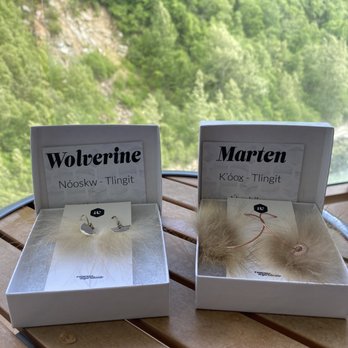 Wild Yukon Furs - Wolverine and Marten earrings from Wild Yukon Furs - Fur Clothing Near Me - Skagway, Alaska Wild Yukon Furs - Wolverine and Marten earrings from Wild Yukon Furs - Fur Clothing Near Me - Skagway, Alaska
