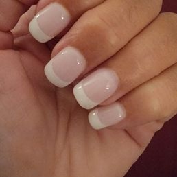 DIP powder French manicure with gel tip coat. Great job !!! DIP powder French manicure with gel tip coat. Great job !!!