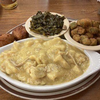 Bradley’s Seafood and Steak - Chicken & Dumplings, hush puppies, collard greens, fried okra - Seafood Near Me - Palatka, Florida Bradley’s Seafood and Steak - Chicken & Dumplings, hush puppies, collard greens, fried okra - Seafood Near Me - Palatka, Florida