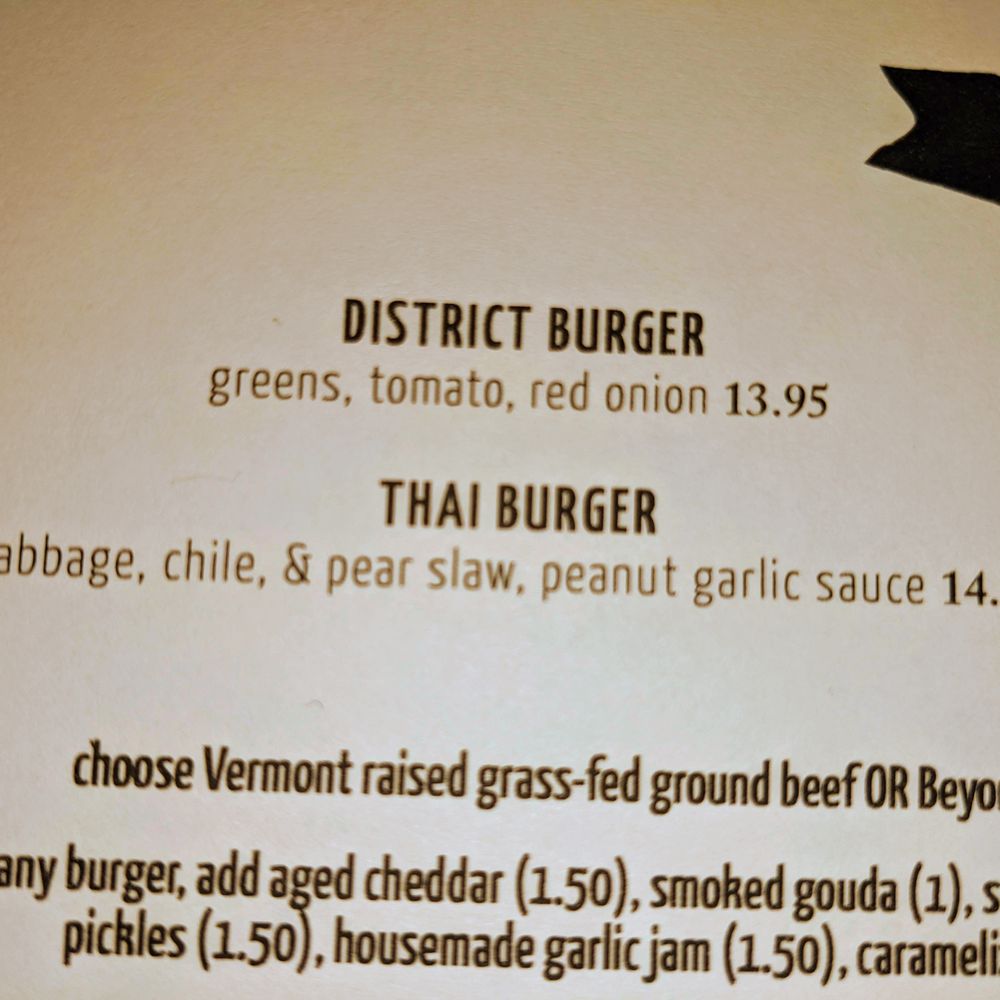 District Kitchen & Bar - Interesting burger options - New American Near Me - Pittsfield, Massachusetts District Kitchen & Bar - Interesting burger options - New American Near Me - Pittsfield, Massachusetts