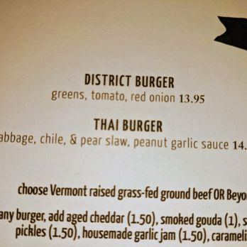 District Kitchen & Bar - Interesting burger options - New American Near Me - Pittsfield, Massachusetts