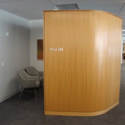 University of Minnesota Health Neurology Clinic - The department schedulers have desks in these pods.