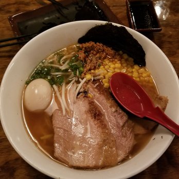 Ramen Ryoma - Spicy Ramen with extra Chashu (Pork belly) ,corn, and soft boiled egg. Yum! - Ramen Near Me - Beaverton, Oregon Ramen Ryoma - Spicy Ramen with extra Chashu (Pork belly) ,corn, and soft boiled egg. Yum! - Ramen Near Me - Beaverton, Oregon