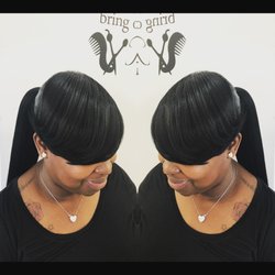 Trini Above The Rest - Ponytail with a swoop bang