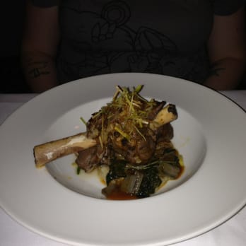 Estiatorio Volos - Braised lamb shank with Swiss chard, feta mash & crispy leeks - Seafood Near Me - Toronto, Ontario