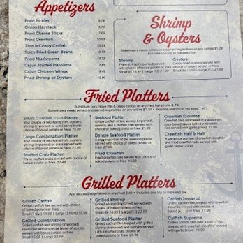 Roy's Catfish Hut - menu - Seafood Near Me - Kinder, Louisiana Roy's Catfish Hut - menu - Seafood Near Me - Kinder, Louisiana